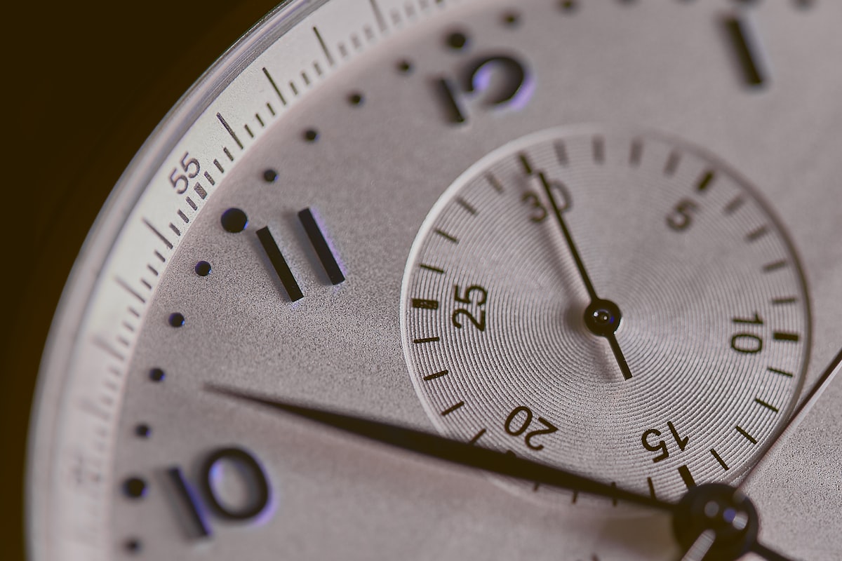 Cadran de montre en gros plan